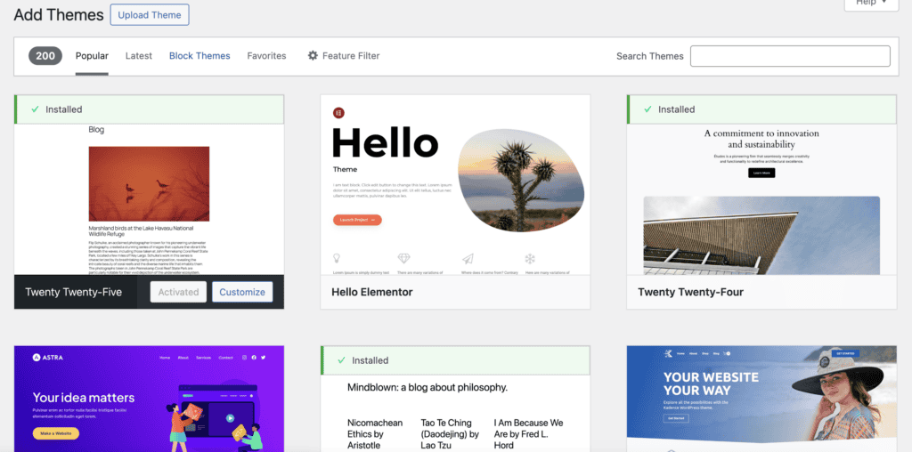 Themes wordpress